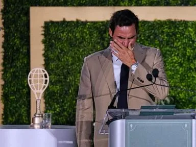 Roger Federer brought to tears during his induction into International Tennis Hall of Fame