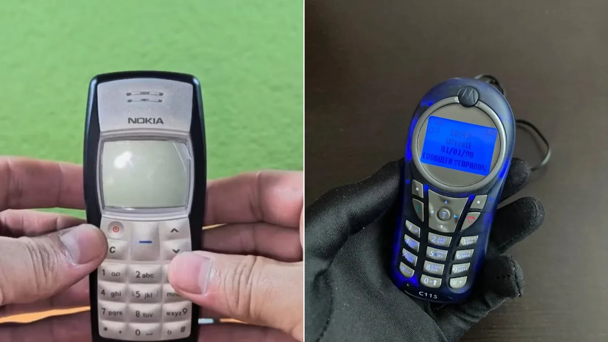 Qué teléfono competía con el Nokia 1100 en la época de los celulares ultrarresistentes