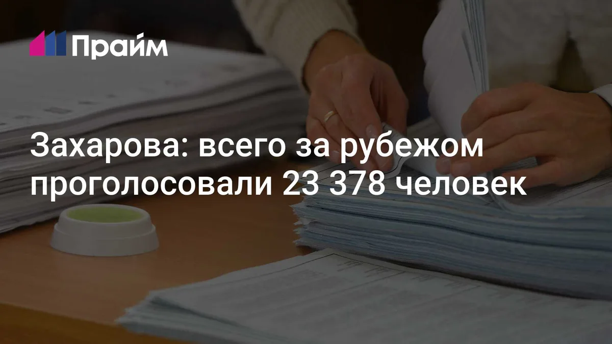 Захарова: всего за рубежом проголосовали 23 378 человек