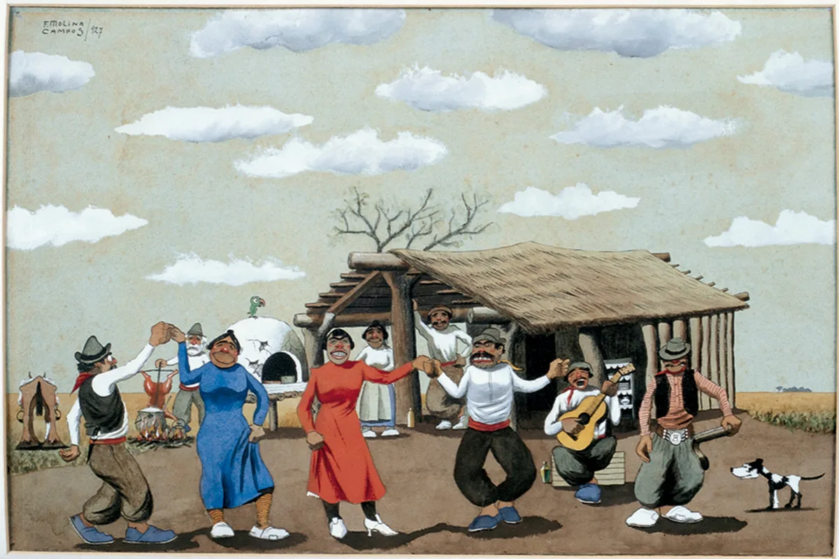 Empanadas, música y gira campestre: se cumplen cien años de la primera exposición de Florencio Molina Campos