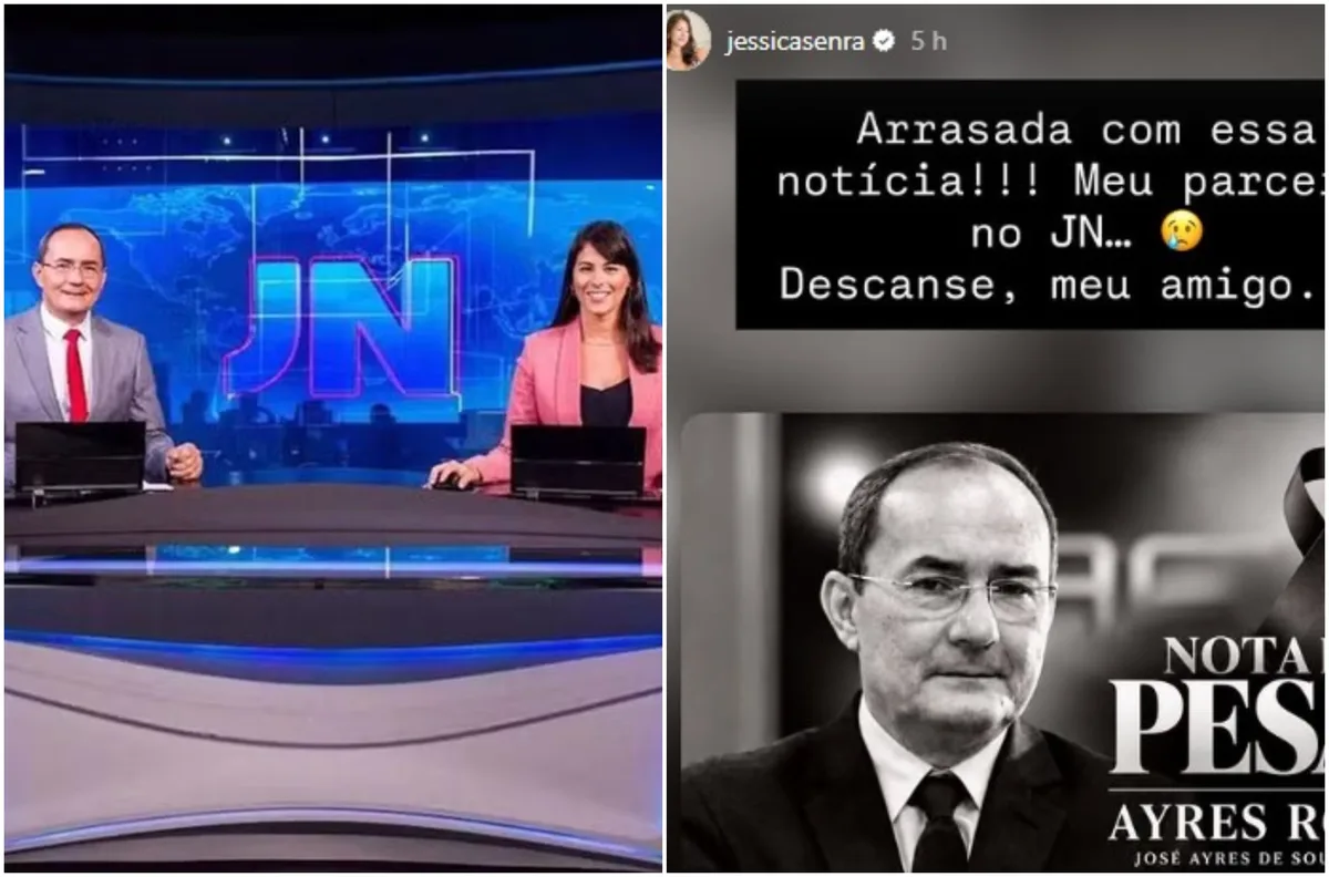 Jéssica Senra lamenta morte de Ayres Rocha: 'Meu parceiro no JN'