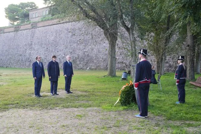 Los partidos ensayan en el homenaje a Companys sus discursos de campaña contra la extrema derecha
