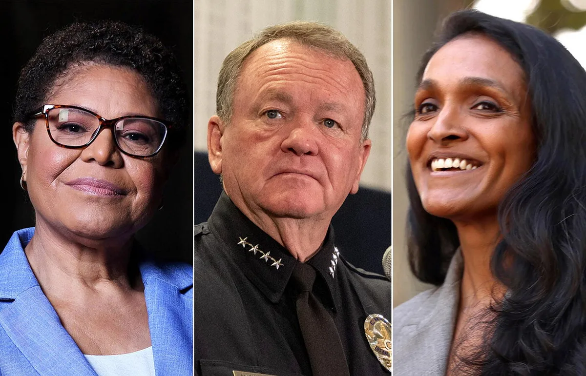 LAPD chief becomes polarizing figure as Bass and Raman diverge on handling of police