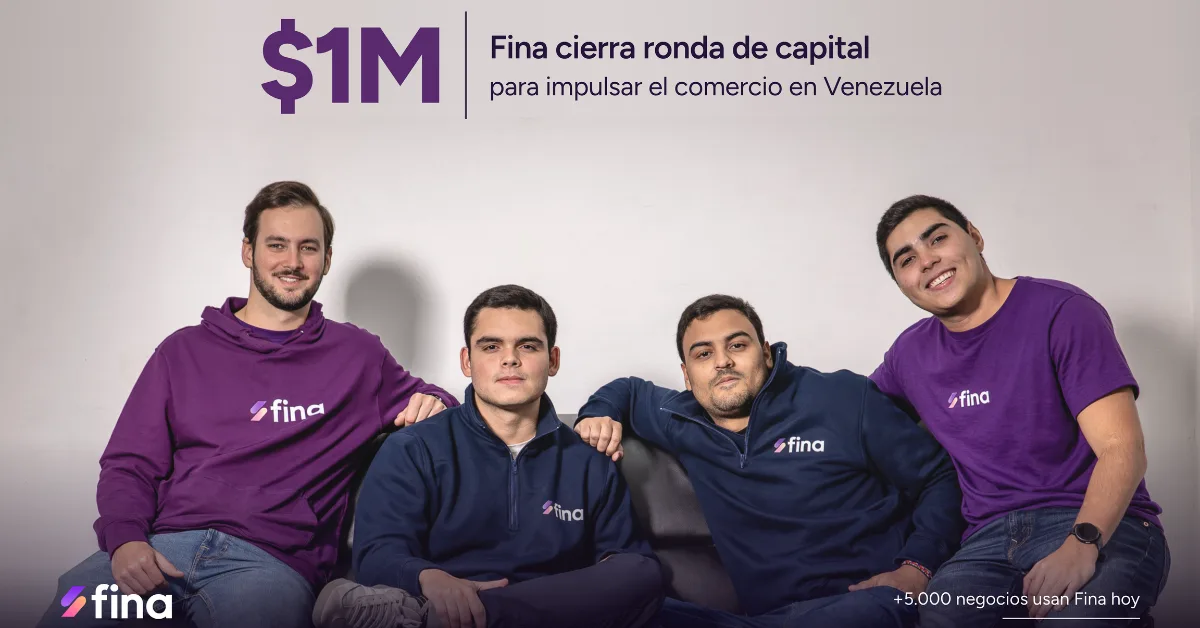 Startup venezolana Fina cerró ronda de capital de $1M para impulsar el comercio
