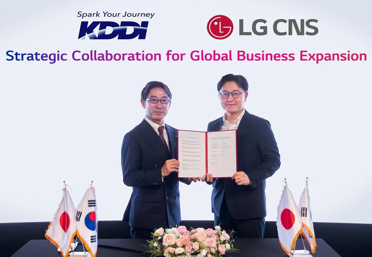 LG CNS, 日 KDDI와 아태지역 AX·DX 사업 협력 업무협약 체결