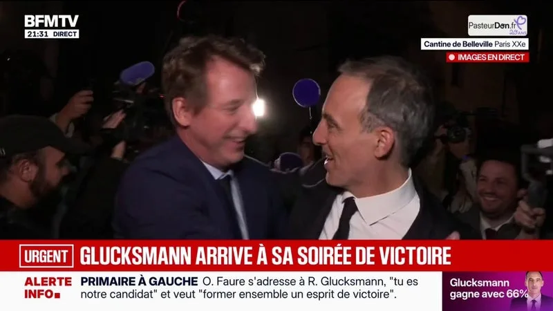 Raphaël Glucksmann, vainqueur de la primaire sociale-démocrate, retrouve l'un de ses soutiens Yannick Jadot