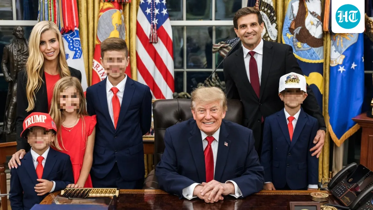 Trump hosts Katie Zacharia's family at Oval Office, surprises children with gifts