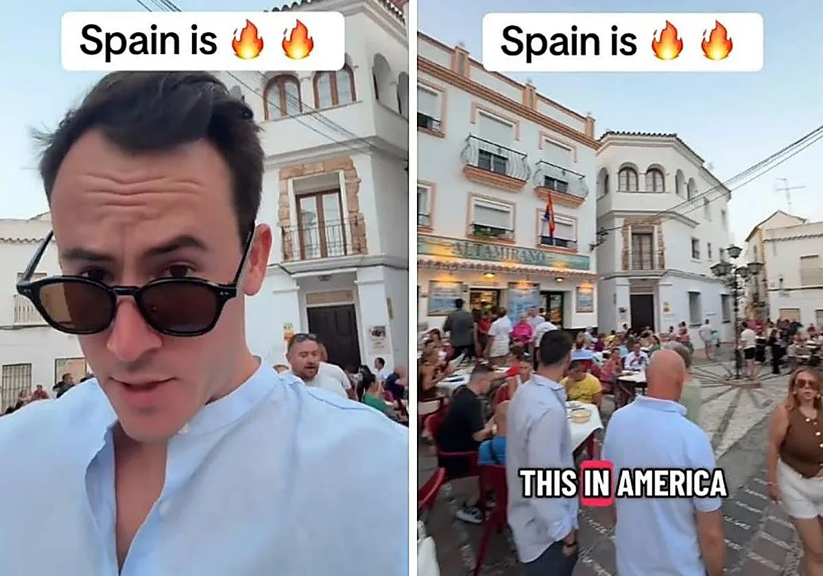 Un estadounidense de vacaciones en España pasa por la plaza de un pueblo y define con estas dos palabras el ambiente