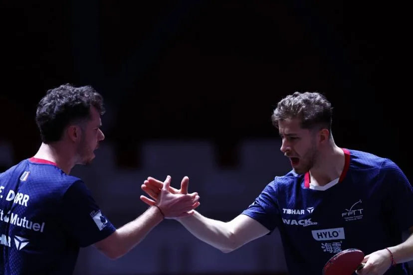 La paire française Florian Bourrassaud - Esteban Dorr en finale du WTT Contender de Panagyurishte