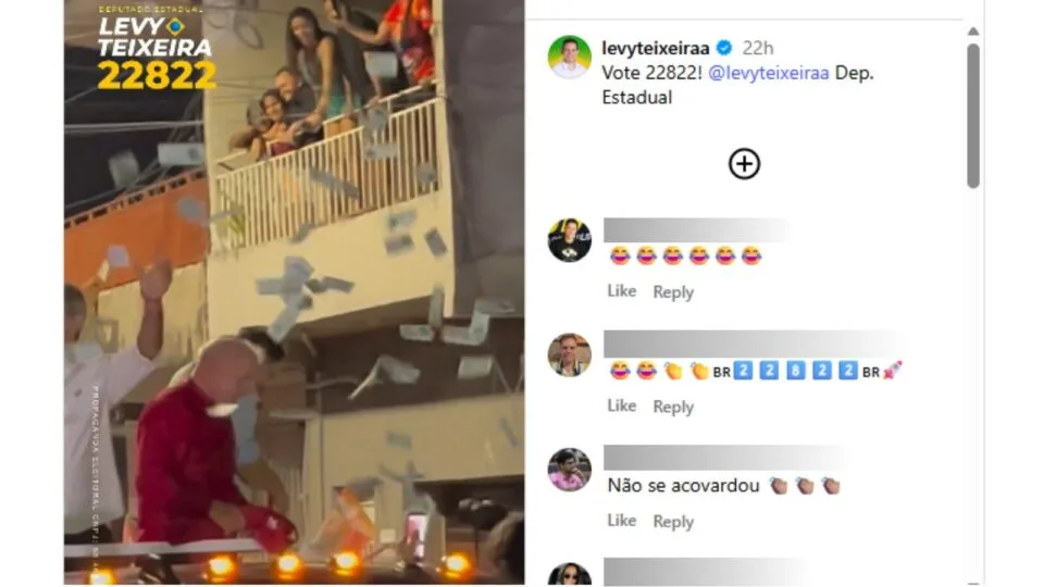 Lula é surpreendido por “chuva de dinheiro” em protesto no Ceará