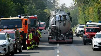 Feuerfront an der belgischen Grenze