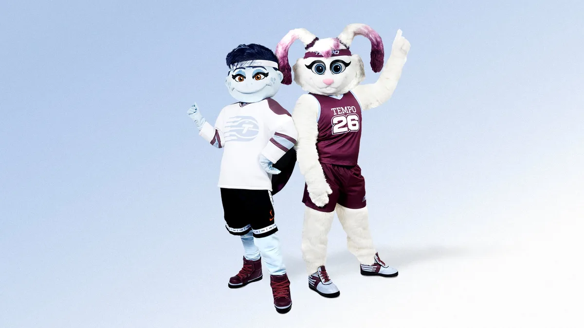 Dez the Snapping Turtle and Dot the Arctic Hare debut as Toronto Tempo mascots
