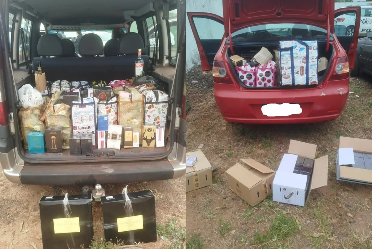 PM apreende perfumes, celulares e bebidas sem documentação fiscal em veículos na SP-270