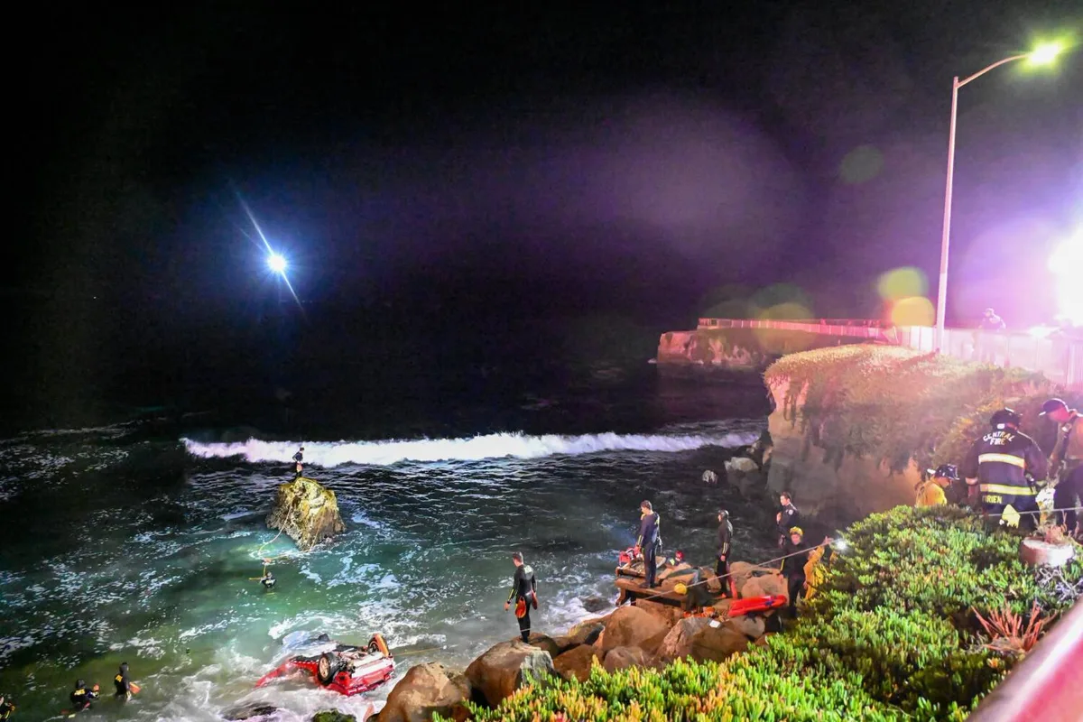 UC Santa Cruz student dies after vehicle plunges off cliff; the other occupant survived
