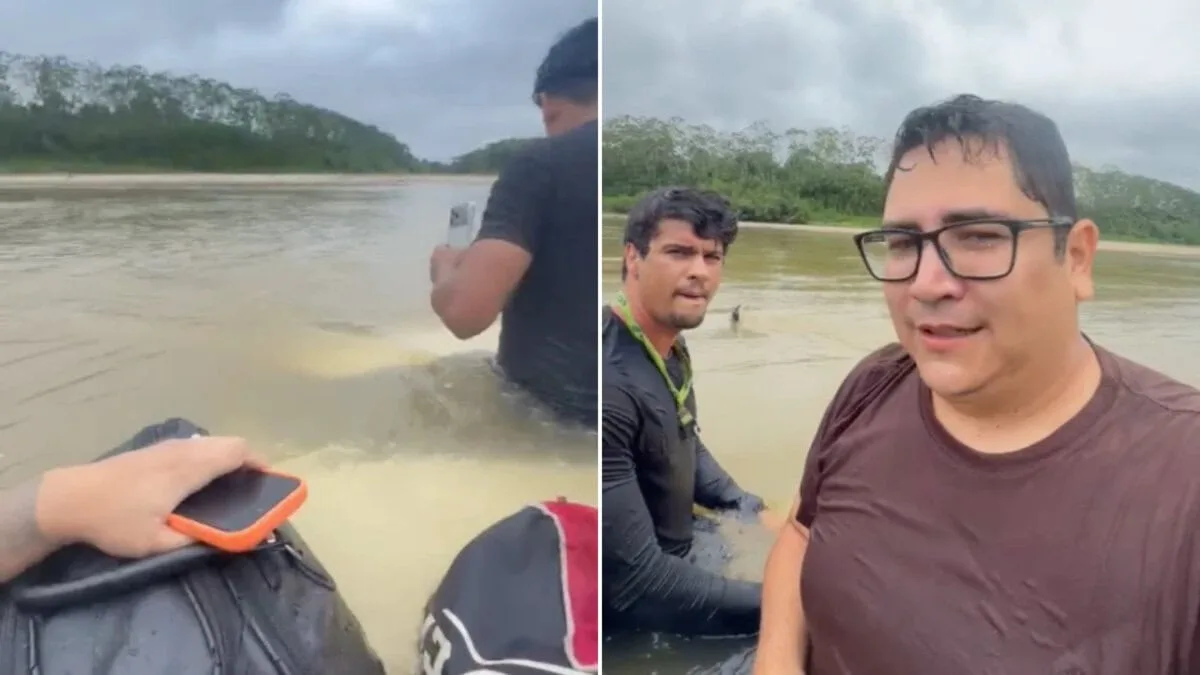 URGENTE: Avião faz pouso forçado em rio no Acre e ocupantes são resgatados com vida
