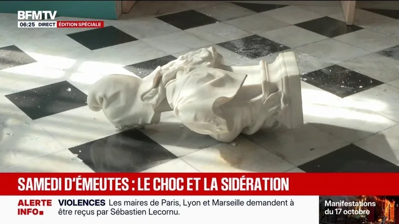 Manifestations du 17 octobre: le récit d'une journée de violences dans de nombreuses villes
