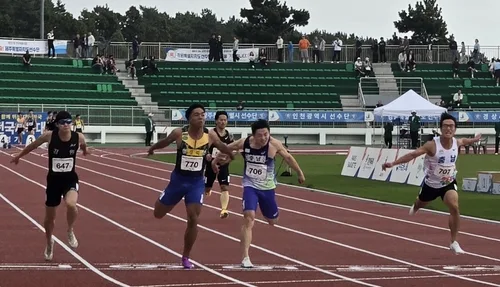 [전국체전] 육상 단거리 간판 조엘진, 남자일반부 100ｍ 2년 연속 우승