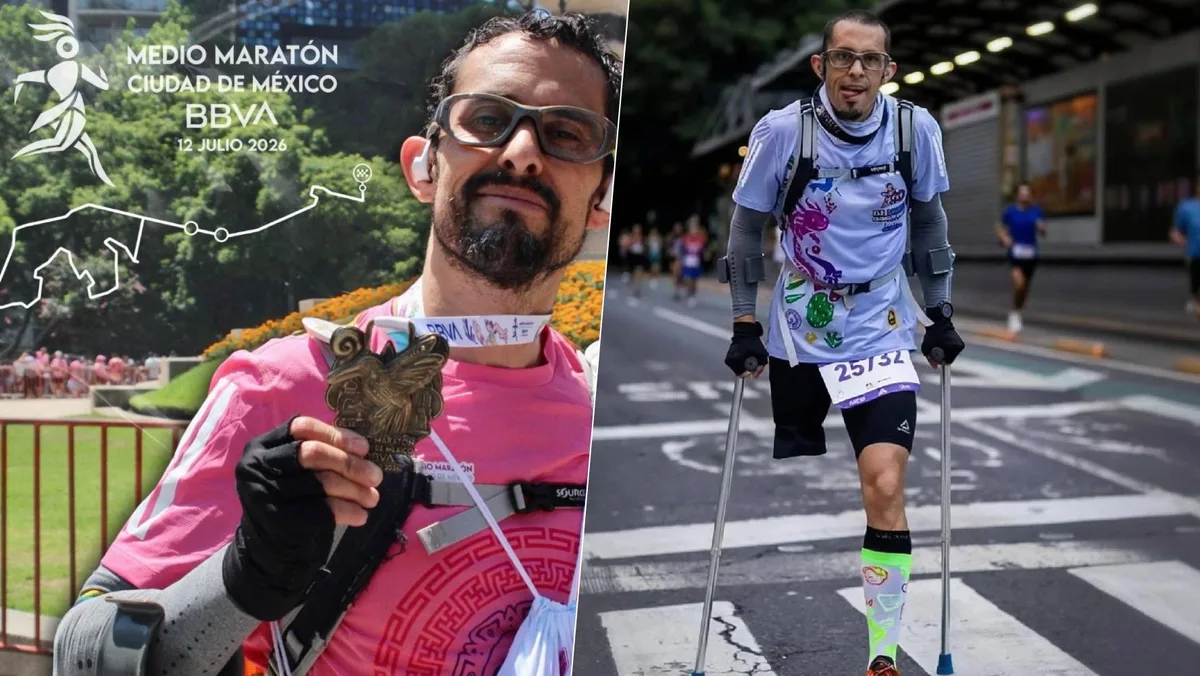 ‘Corro por los niños con cáncer’: Germán, sobreviviente de osteosarcoma, va por su sexto maratón de CDMX