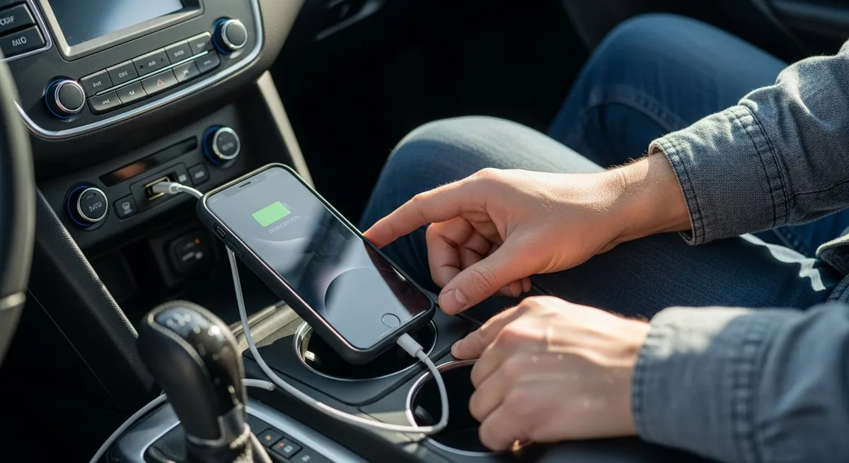 Paso a paso para cargar un celular en un vehículo de forma segura