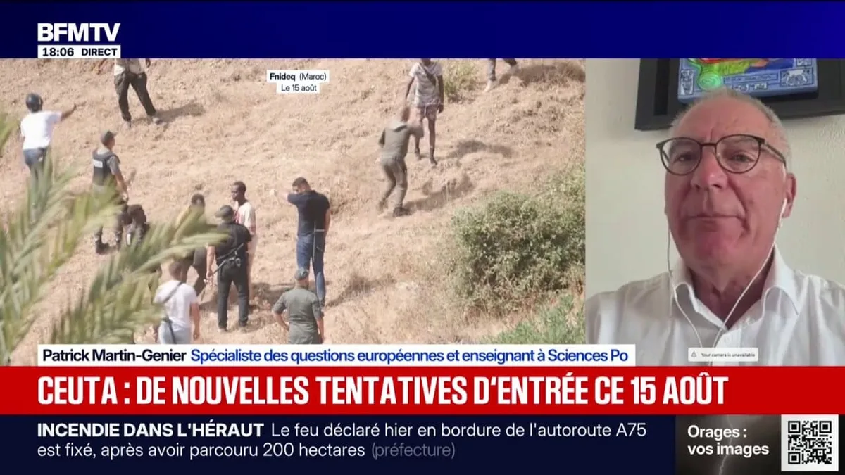 Ceuta: "Aujourd'hui il y a des difficultés entre le Maroc et l'Espagne, il faudrait calmer le jeu des deux côtés", explique Patrick Martin-Genier, enseignant à Sciences Po