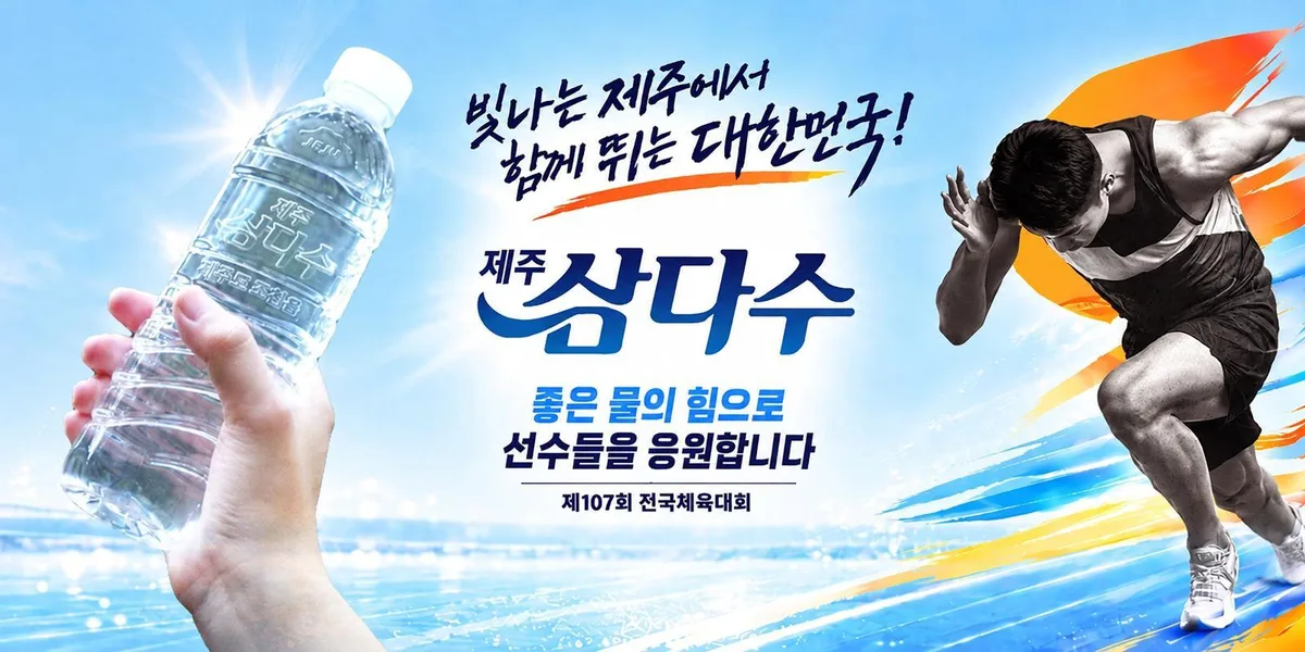 제주삼다수, 12년 만에 제주서 열리는 전국체전 응원…장애인체전 포함 총 10만 병 지원