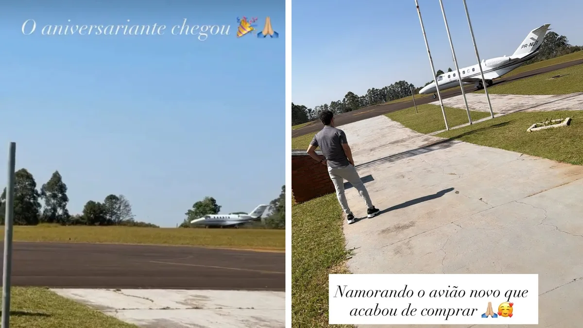 Mais de R$ 10 milhões e luxuoso: veja detalhes de jatinho que Zezé Di Camargo se deu por aniversário de 64 anos
