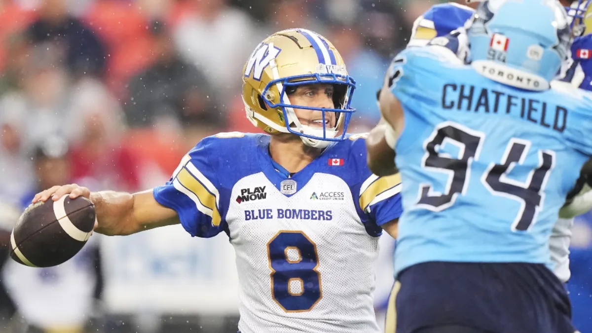 Blue Bombers QB Zach Collaros misses another practice with head injury