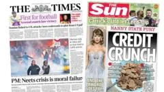 'Neets crisis is moral failure' and 'Credit crunch'
