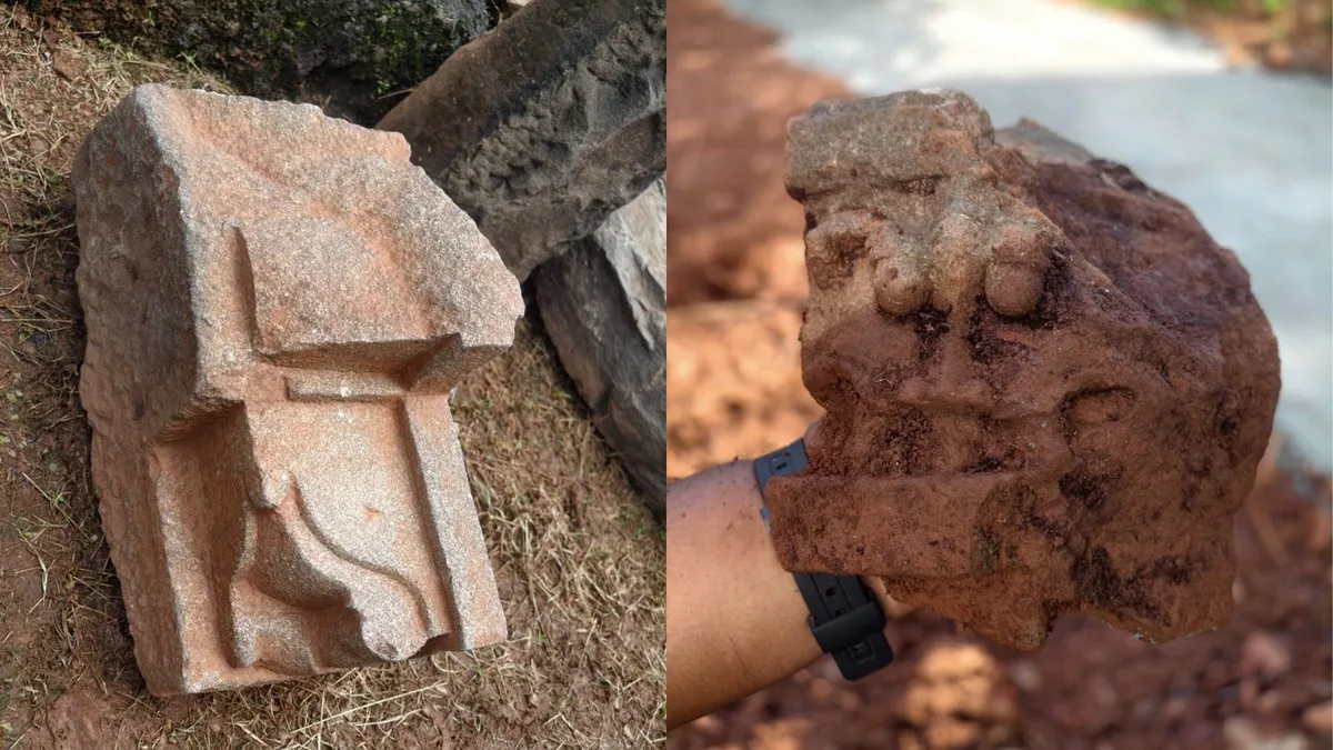 Temple restoration work on Goa island unearths relics from 14th to 16th century