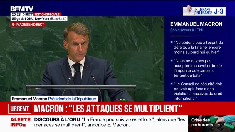 Emmanuel Macron à l'ONU: "Notre devoir c'est l'action, la France y est prête"
