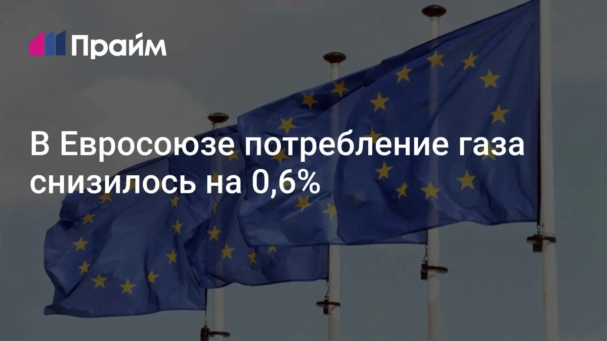В Евросоюзе потребление газа снизилось на 0,6%