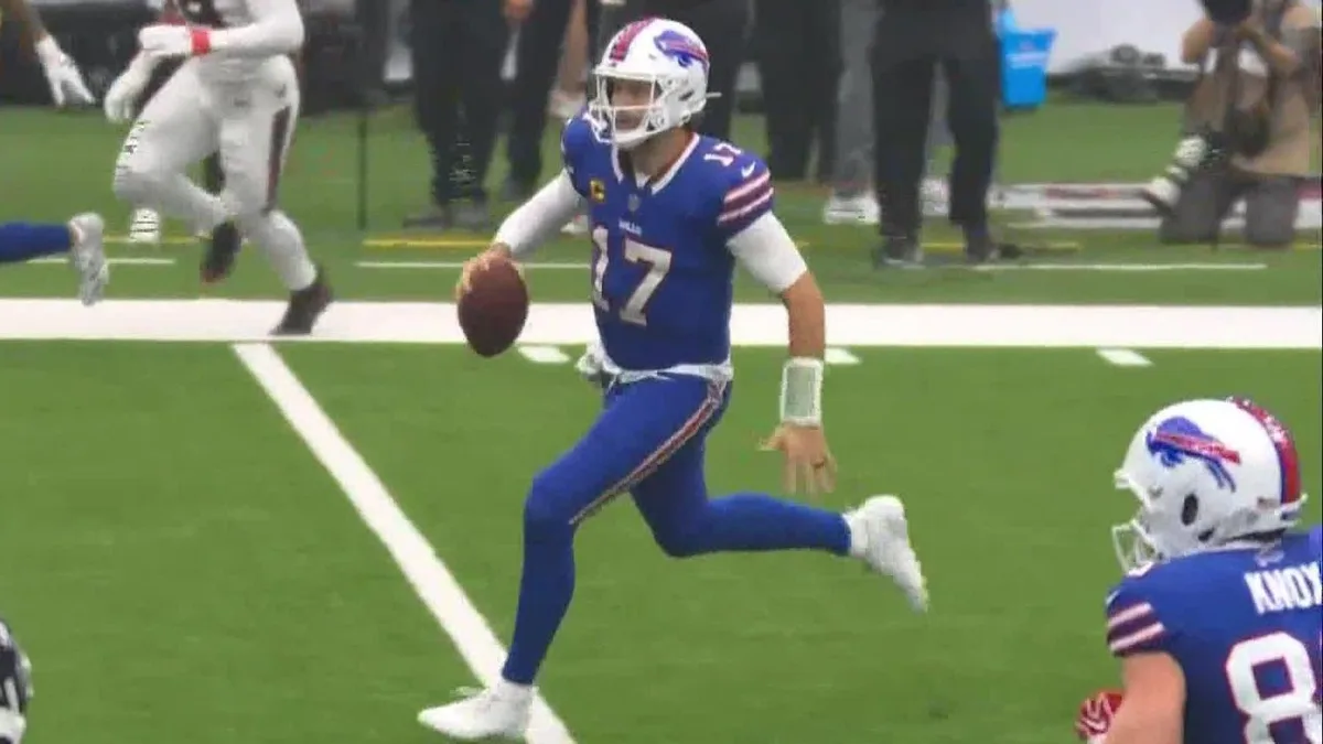 Allen scampers his way 21 yards into end zone for Bills TD