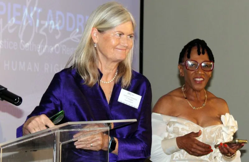 LEGAL EXCELLENCE: Katherine O’Regan receives George Bizos Human Rights Award, warns of shift to authoritarianism