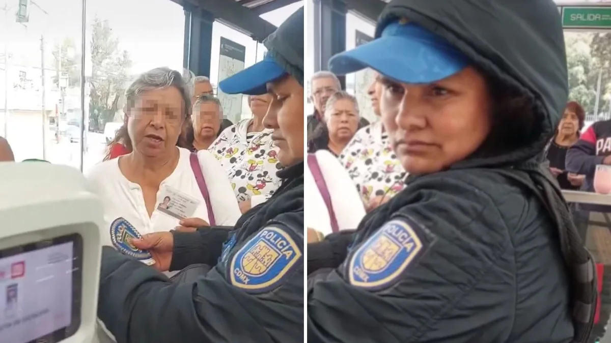 Adultas mayores exhiben a policía por no dejarlas entrar gratis al Metrobús CDMX con tarjeta de Inapam