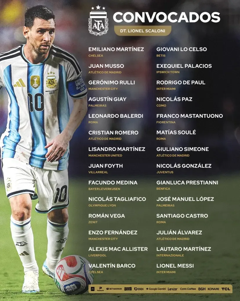Leo Messi es convocado por Argentina