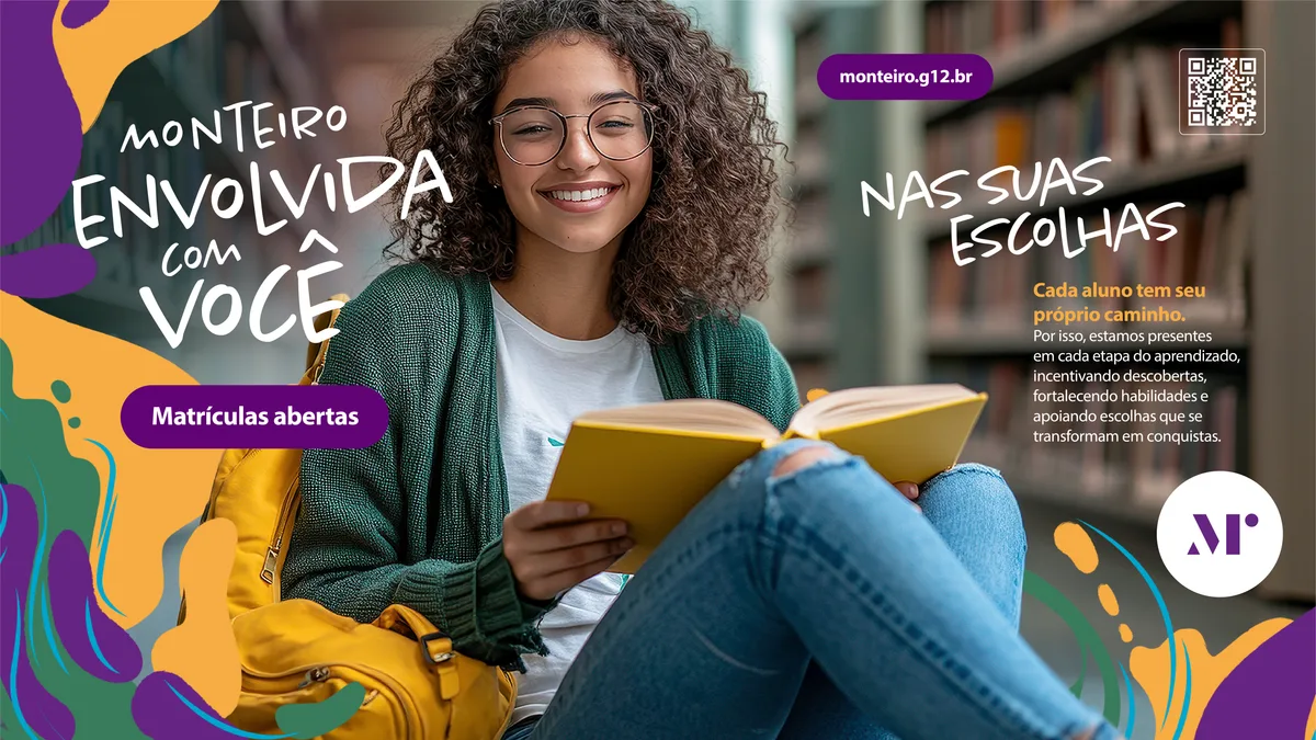 Escola Monteiro lança campanha de matrículas destacando o papel da escola na construção das escolhas de cada aluno