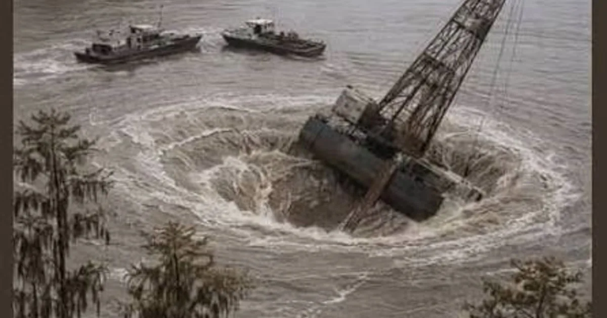 En 1980, un equipo de Texaco que perforaba sobre el lago Peigneur de Luisiana rompió una mina de sal en funcionamiento y en cuestión de horas todo el lago se drenó en el agujero, tragándose 11 barcazas e invirtiendo brevemente un canal que conducía al Golfo