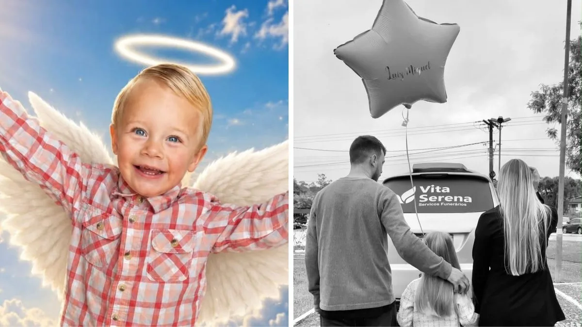 ‘Te amo eternamente’: família se despede de menino de 2 anos que passou mal em escola de SC