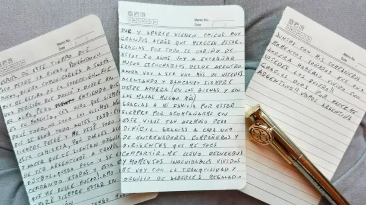 La carta de Messi que confirma su retiro de la Selección argentina: así fue el anuncio
