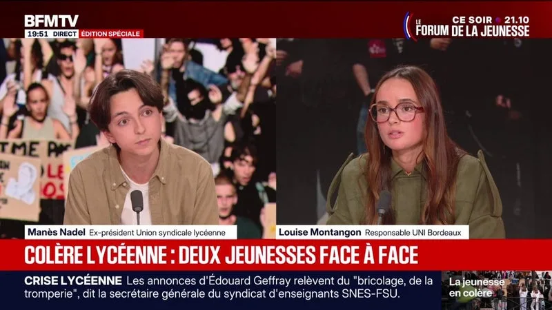 Mobilisation lycéenne et étudiante: "Depuis des dizaines d'années on investit de moins en moins dans l'enseignement supérieur", dénonce Manès Nadel, ex-président de l'Union syndicale lycéenne