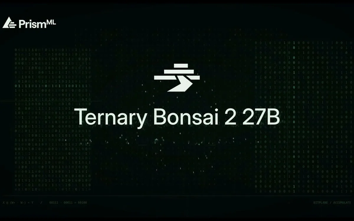 Qwen3.8 27Bを5.9GBまで小型化しつつ性能は98.2％維持したAIモデル「Ternary Bonsai 2 27B」が登場