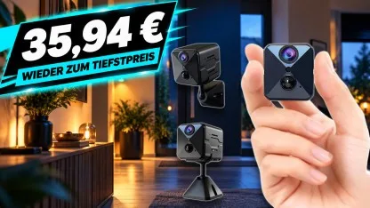 Anzeige: 4K-Mini-Kamera mit Akku und Nachtsicht für unter 36 Euro im Angebot