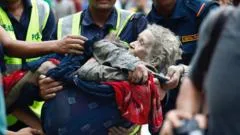 97-year-old woman rescued after Nepali floods looked like 'a warrior'