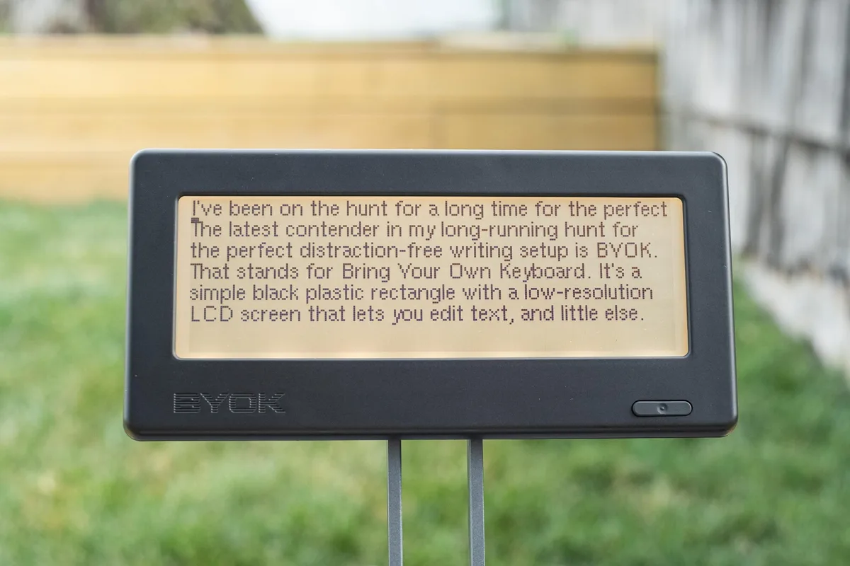 Distraction-free writing gadget BYOK is adding custom extensions