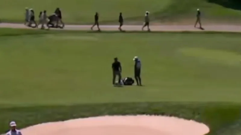 Star forced to find help after caddie quits