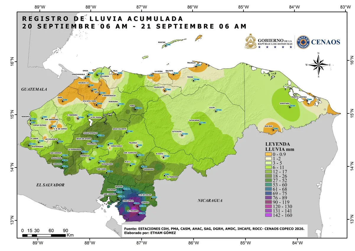 Onda tropical provocará lluvias en Honduras advierten sobre inundaciones y deslizamientos