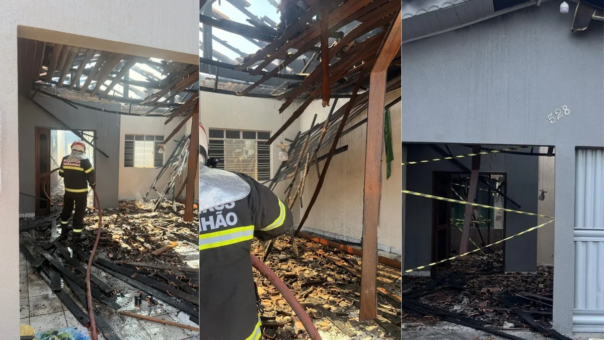 VÍDEO: Incêndio destrói cômodos de casa e deixa mulher ferida em Açailândia