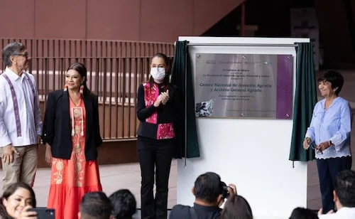 Sheinbaum inaugura el Centro Nacional de Atención Agraria; "en homenaje a las luchas del pueblo de México", expresa