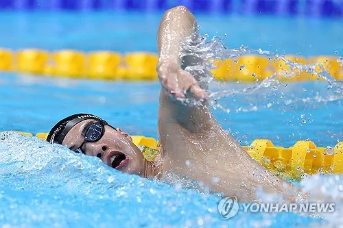 [아시안게임] 황선우, 자유형 100ｍ 2위로 결승행…김영범 3위