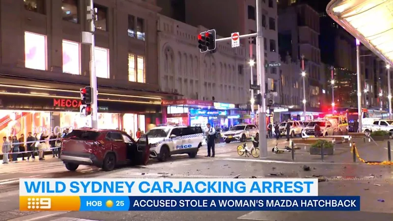 Man arrested over alleged carjacking in Sydney CBD